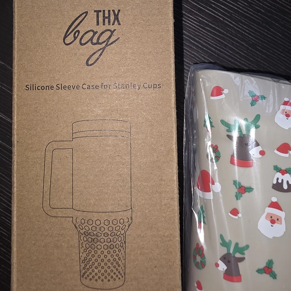 Silicone Sleeve Case for Stanley Cups - Festive Design
